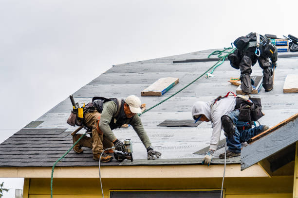 Professional Gutter Installation technician working in Mount Hope, OH